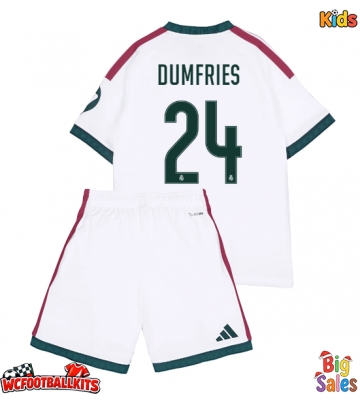 Real Madrid Denzel Dumfries #24 Replica Home Stadium Kit for Kids 2026-27 Short Sleeve (+ pants)